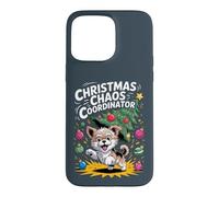 Christmas Chaos Coordinator XMAS Puppy Funny Morkie Case for iPhone 15 Pro Max
