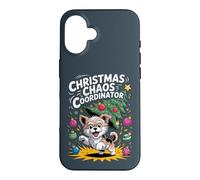 Christmas Chaos Coordinator XMAS Puppy Funny Morkie Case for iPhone 16