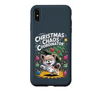 Christmas Chaos Coordinator XMAS Puppy Funny Morkie Case for iPhone XS Max