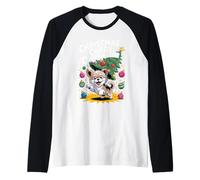 Christmas Chaos Coordinator Xmas Puppy Funny Morkie Raglan Baseball Tee