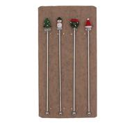 Christmas Characters Cocktail Stirrers Pack of 4 - Gisela Graham