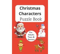 Christmas Characters, Films, Songs Crossword Puzzle Book: Word Searches with Easy to Read Print about Christmas Themes, Santa, songs, and movies, 6x9 Inches, 110 pages 50+ Puzzles