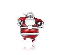 Christmas Charm Beads Original 925 Sterling Silver Love Family Bead Charms for Pandora Bracelets Women's Jewellery (Santa Claus)