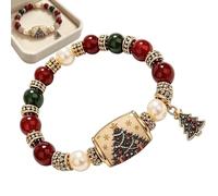 Christmas Charm Bracelet Adjustable Beaded Bangle For Holidays And, Se référer au descriptif, Acrylonitrile Butadiene Styrene, No gem