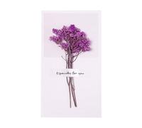 Christmas Charm Dried Flower Greeting Card Festive Design Natural Holiday Sentiments Idea Sympathy Cards with Envelopes (F, 16X9CM)
