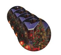 Christmas Cheer Car Air Freshener Cards for Women Men 4 Pack Cute Car Accessories Long Lasting Scent Car Diffuser Hanging Auto Aromatherapy Tablets Car Fresheners Gifts