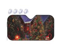 Christmas Cheer Car Windshield Sun Shade Foldable Car Front Window Sunshade for Sun, Heat and UV Rays, Auto Sun Blocker Visor Protector for Cars, SUVs Medium