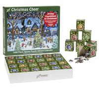 Christmas Cheer Jigsaw Puzzle Advent Calendar 1000 Pieces by Vermont Christmas Company - 24 Puzzle Sections to Complete - Count Down to Christmas Each Day in December