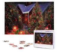 Christmas Cheer Puzzles from Photos 1000 Pieces Personalized Wooden Puzzle Challenging Jigsaw Puzzles for Adults Custom Picture Puzzle Gifts for Family Wedding Friend