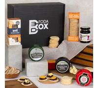 Christmas Cheese & Crackers Gift Set | 6 Items - 3 Artisan Cheeses, 2 Gourmet Crackers & Onion Marmalade | Premium Cheese Hamper Gift Set for Couples, Special Occasions Gift Hampers by FodaBox