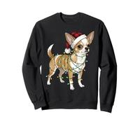 Christmas Chihuahua Holiday Dog White Tan Festive Sweatshirt