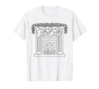 Christmas Chimney Coloring Stockings Chimney Happy Holidays T-Shirt