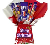 Christmas Chocolate Gift Hamper Bouquet Box (Compatible with CADBURY RED MIX LG)
