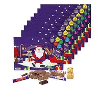 Christmas Chocolate Hamper Selection Box - Pack of 8 x 125g Santa's Workshop Festive Chocolate, 10g Chocolate Teddy & Topline Card. Great for Christmas Gifts, Chocolate Hamper for Kids