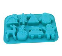 Christmas Chocolate Molds, Silicone Candy Molds Santa Clause Christmas Tree Snowman Gingerbread Man Baking Molds for Jellies, Candies, Ice Cubes, Wax Melts, Soaps, Candles