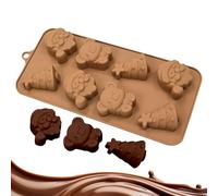 Christmas Chocolate Moulds, 8-Piece Baking Moulds for the Kitchen, Family Shapes, for Making Sweets, Biscuits, Chocolate, Candles, Soap and for Holidays, Parties, Gatherings