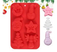 Christmas Chocolate Moulds | Reusable Easy Release Baking Mold | Silicone Grinding for Christmas Figures - for Cake, Candy, Ice Cream, Cookies, Food Crafts, Fondant and Holidays