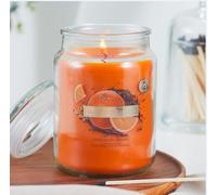 Christmas Chocolate Orange Wickford & Co Luxury Festive Scented Large Glass Jar Candle - 18oz, 95-Hour Burn Time, Christmas Home Decor, Cosy Winter Fragrance (Chocolate Orange)