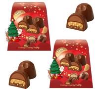 Christmas Chocolate Treats - 200g White, Milk & Dark Chocolates with Truffles - Perfect Festive Gift for Sweet Lovers - Mlts (2 x Pack, Milk Chocolate)