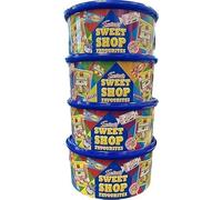 Christmas Chocolate Tubs Assorted Pack 2024 Celebrations, Heroes, Roses, Quality Street & Sweet Shop | Perfect Festive Chocolate for Family & Friends (4 Sweet Shop Blue Colour Tub)