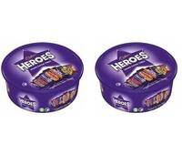 Christmas Chocolate Tubs Assorted Pack 2024 Celebrations, Heroes, Roses, Quality Street & Swizzels Sweet Shop | Perfect Festive Chocolate for Family & Friends (Hero's x 2 Pack)