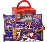 Christmas Chocolates Hamper For Adults and Kids - Includes Heroes, Pudding and Snowballs- Xmas Family Sharing Hamper - Chocolate Treats - Xmas Eve Box