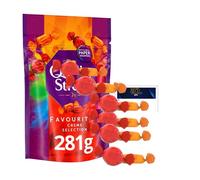 Christmas Chocolates Quality Street Strawberry Delight Bag - Favourites Creme Selection of Strawberry and Orange Flavour Cremes Coated in Dark Chocolate - Perfect Sharing Bag, Offices, School, Gift