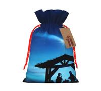 Christmas Christian Nativity Scene Christmas Drawstring Gift Bags Reusable Xmas Presents Storage Bags Party Favorstags 4.7 * 6.9inm