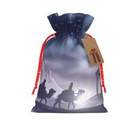 Christmas Christian Nativity Scene Christmas Drawstring Gift Bags Reusable Xmas Presents Storage Bags Party Favorstags 4.7 * 6.9inm