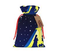 Christmas Christian Nativity Scene Christmas Drawstring Gift Bags Reusable Xmas Presents Storage Bags Party Favorstags 4.7 * 6.9ins