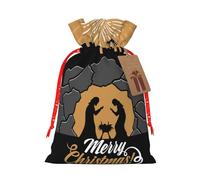 Christmas Christian Nativity Scene Christmas Drawstring Gift Bags Reusable Xmas Presents Storage Bags Party Favorstags 4.7 * 6.9inm