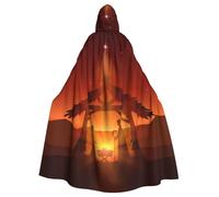 Christmas Christian Nativity Scene Halloween Witch Cloak Unisex Hooded Cloak For Festive Party Costume