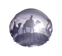 Christmas Christian Nativity Scene Shower Caps Bath Cap For Women Adjustable Double Layer Hair Protection Spa Salon Shower Hat