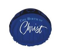 Christmas Christian Nativity Scene Shower Caps Bath Cap For Women Adjustable Double Layer Hair Protection Spa Salon Shower Hat