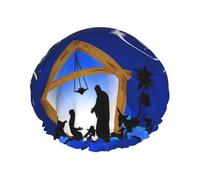Christmas Christian Nativity Scene Shower Caps Bath Cap For Women Adjustable Double Layer Hair Protection Spa Salon Shower Hat