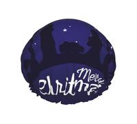 Christmas Christian Nativity Scene Shower Caps Bath Cap For Women Adjustable Double Layer Hair Protection Spa Salon Shower Hat