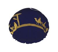 Christmas Christian Nativity Scene Shower Caps Bath Cap For Women Adjustable Double Layer Hair Protection Spa Salon Shower Hat