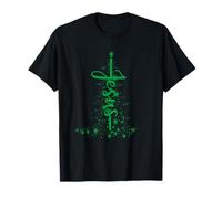 Christmas Christian Star Jesus Cool Stylized Christmas Tree T-Shirt