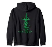 Christmas Christian Star Jesus Cool Stylized Christmas Tree Zip Hoodie