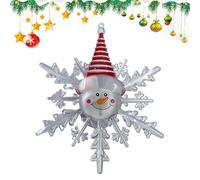 Christmas Christmas Night Light with Strong Suction Cup Snowflake Decorative Retro Christmas Night Light Colorful Slow Flashing