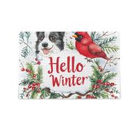 Christmas Christmas Red Bird Holly Dog Puzzles for Adults Challenging and Educational Masterpieces Puzzle 500 Piecing