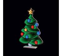 Christmas Christmas Tree Infinity Mirror 60cm - Multicoloured 3D Double Sided LED Light Effect Multicolour