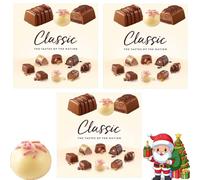 Christmas Classic Collection Milk, Dark & White Chocolate Gift Box 262g - Assorted Chocolates - Perfect Festive Gift for Sharing & Celebrations - Trtns (3 x Pack)