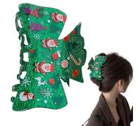 Christmas Claw Hair Clips - Santa & Gingerbread Themed Large Hair Accessories - Claw Clips For Winter & Holiday Hair Accessories | For Girls Family Friends Fê