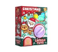 Christmas Claw Machine, Mini Vending Machine, Fun Christmas Toy Vending Device with 6 Christmas Toys, Surprise Egg Twist Toy for Boys Girls Kids