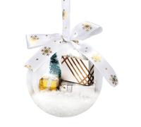 Christmas Clear Ball Ornament, Mini Packages Transparent Ball Hanging Decorations for Christmas with Ribbon,DIY Plastic Christmas Tree Decoration, Christmas Tree Wreath Gifts Home Xmas Gift