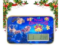 Christmas Clock, Santa Reindeer Desk Digital Clock with Date Temperature, Festival Time Management Decor for Bedroom Living Room Kitchen Children's Room Classroom Bedside
