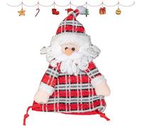 Christmas Cloth Bags, Christmas Candy Cloth Bags | Cloth Bags Santa Doll Bags - Reusable Drawstring Treat Bag for Christmas Decorations