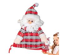 Christmas Cloth Treat Bags | Cloth Goodie Bags Doll Bags | Cute Christmas Decor Drawstring Treat Bags for Christmas