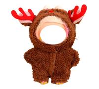 Christmas Clothes for Labubu, Handcrafted Sets for 17cm Dolls, Premium Holiday Outfit with Accessories, Stylish Christmas Doll Clothing (Reindeer Onesie)